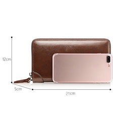WEIXIER W88 Handbags Men Pu Hand Tested Handbags Multi-Function Wallet, Black, Brown