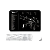 2 PCS Heat Transfer Non-Slip Single-Sided Office Gaming Mouse Pad, 4mm, 5mm