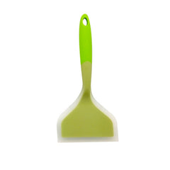 Silicone Nonstick Spatula Wide Mouth Steak Pizza Spatula Kitchen Tool, Green + Green, Pink + Green, Blue + Pink, Orange + Orange