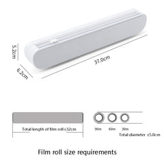 Suction Cup Type Cling Film Cutter Household Plastic Wrap Adjustable Storage Cutting Box, Suction Cup Cling Film Cutter