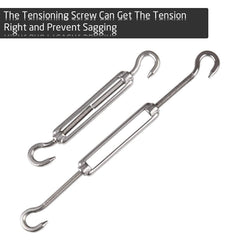 Shade Sail 304 Stainless Steel Accessories Outdoor Shade Flower Basket Screws Diamond Door Buckle, 18 PCS / M5 Set