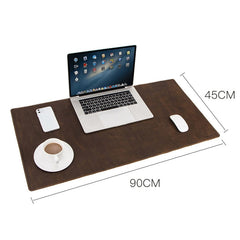 CF9011 Desk Pad Retro Crazy Horse Leather Notebook Computer Mouse Pad Oversized Anti-Slip Desktop Computer Desk Leather Pad