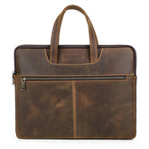 CONTACTS FAMILY CF3010 Crazy Horse Leather Multifunctional Laptop Handbag For Macbook Pro 16 Inch, For Macbook Pro 16 Inch
