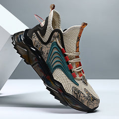 1927A Summer Hollow Flying Knit Breathable Sports Shoes Men Casual Shoes, 43, 44, 45, 46