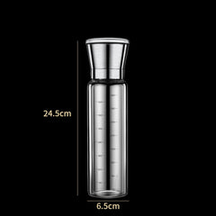304 Stainless Steel Sea Salt Pepper Grinder Home Pepper Coffee Manual Grinding Bottle, 450ml