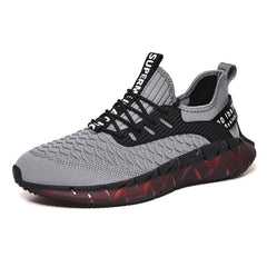 Men Lightweight Breathable Mesh Sneakers Flying Woven Casual Running Shoes, 42, 43, 44, 45