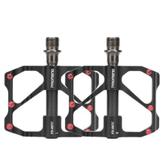 1 Pair PROMEND Bicycle Road Bike Mountain Bike 3 Palin Carbon Fiber Bearing Pedal, PD-M86C, PD-R87C