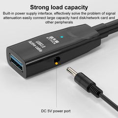 D.Y.TECH USB 3.0 Male To Female Extension Cable Double Shielded Chip Data Cable, Length:, 10m, 15m