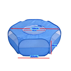 Folded Small Pet Fence Outdoor Workout Game Crawling Small Animal Tent, Specification:, With Cover and Side Cloth (Black), With Cover and Side Cloth (Blue), With Side Cloth (Black), With Side Cloth (Blue)