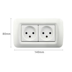 PC Panel Duplex Israel Three-Hole Wall Power Socket