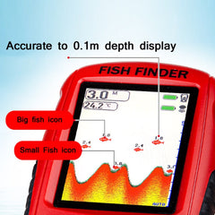 Color HD Screen USB Charging Dot Matrix Fish Finder,Random Color Delivery, HD Screen Fish Finder