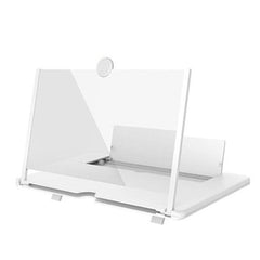 16 inch Mobile Phone Screen Magnifier With Pull-Out 3D Eye Protection High-Definition Magnifying Glass Holder, Black, White