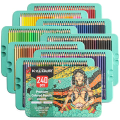 Kalour 240 Colors Color Lead Pencil Set Hand Painted Doodle Color Pencil Painting Pencil, 240 Colors Painting Pencil