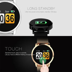 Q8 OLED Color Screen Fashion Smart Watch IP67 Waterproof, Support Heart Rate Monitor / Blood Pressure Oxygen / Fitness Tracker