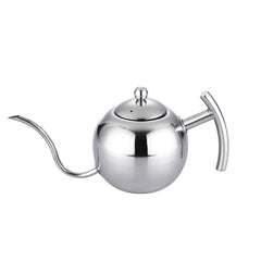 Hand Flush Pot Mocha Coffee Pot Stainless Steel Coffee Pot European Style Stainless Steel Teapot With Strainer, 1L, 0.85L