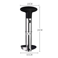 2 PCS Stainless Steel Pineapple Peeler Slicers Fruit Cutter Kitchen Tools, Pineapple Corer Slicer (Black handle), Pineapple Corer Slicer (Yellow handle)
