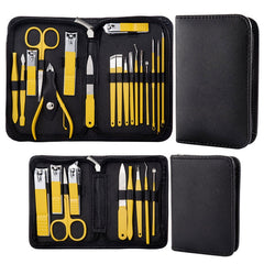 9 In 1 Nail Clipper Set Manicure Set Stainless Steel Nail Clipper Manicure Tool, 9 In 1, 18 In 1 Yellow, 26 In 1 Pink, 26 In 1 Black