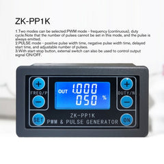 ZK-PP1K PWM Signal Generator 1Hz-150KHz PWM Pulse Frequency Duty Cycle Adjustable Square Wave Generator