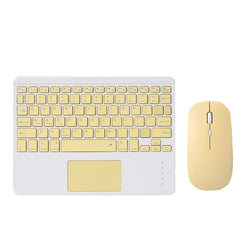 871 9.7 Inch Portable Wireless Bluetooth Keyboard With Touch Screen IPad + Mouse Set for iPad, Pink + Mouse, Mint Green + Mouse, Green + Mouse, Yellow + Mouse, White + Mouse, Black + Mouse