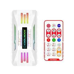 COOLMOON CM-MPAC PWM 5V ARGB Cooling Fan Remote Control For PC Case Chassis, Style:, 4 in 1 (White), 4 in 1 (Black), 3 in 1 Controller (White), 3 in 1 Controller (Black)