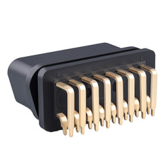J1962f OBD2 16PIN 90 Degree Bend Female Head Connector, Gold Plated, 16PIN 90 Degree Bend