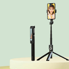 Integrated Bluetooth Selfie Stick With Vibrato Remote Control Makeup Mirror, P80 1.33m, P81 1.7m