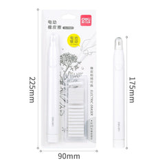 Deli 71107 Electric Eraser Art Can Replace The Core Rubber Core, Black Shell, White Shell