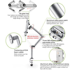 TB-03 Aluminum Alloy Tablet PC Stand Lazy Bedside Desktop Folding Camera Microphone Stand, TB-03