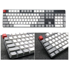 Mechanical Keyboard Laser PBT Keycap, Wang ZiRu Front Words, Wang ZiRu Side Words, Wang ZiRu No Words, Titanium Black Front Words, Light Gray No Words, Light Gray Front Words