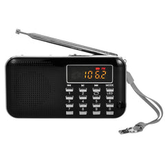 L-218AM MP3 Radio Speaker Player Support TF Card USB with LED Flashlight Function, Gold, Black, Blue, White, Red