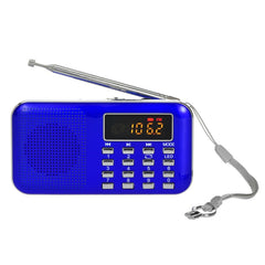 L-218AM MP3 Radio Speaker Player Support TF Card USB with LED Flashlight Function, Gold, Black, Blue, White, Red