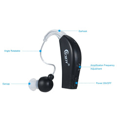 Rechargeable Hearing Aids for Seniors Personal Sound Amplifier with Charging Base,EU Plug
