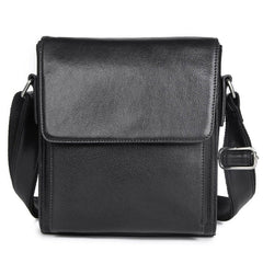 Vintage Crazy Horse Leather Men Shoulder Bag Messenger Bag, Black, Brown, Dark Brown