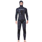 DIVE&SAIL 5mm Split Thick And Keep Warm Long Sleeves Hooded Diving Suit, 5mm L Green, 5mm L Black, 5mm L Orange, 5mm XL Green, 5mm XL Black, 5mm XXL Green, 5mm XL Orange, 5mm XXL Black, 5mm XXXL Green, 5mm XXL Orange, 5mm XXXL Black, 5mm M Green