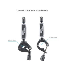 PGYTECH Action Camera Handlebar Mount For Insta360 ONE / ONE R / OSMO Action / GoPro, Handlebar Mount
