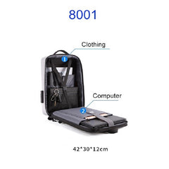 Men Business Shoulder USB External Interface Computer Bag, Color: 8001 Black, 8001 Black, 8001 Gray, 8001 Blue, 8001 Red, 8003 Black, 8003 Gray, 8001-J Black, 8001-J Gray, 8001-J Blue, 8001-J Red