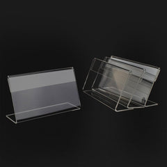 10 PCS Mini Clear Acrylic Sign Display Stand Label Holder, Label Holder