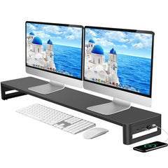 Vaydeer Multifunctional Desktop Widening Monitor Rack, Spec:, Single-layer Type (No USB), Single-layer Type (USB 3.0+3xUSB 2.0), Single-layer Type (Wireless Charger)