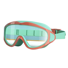 Anti-fog Children Swimming Goggles Comfortable Large Frame Diving Glasses, Macaron, Flush Tide Blue, Pumpkin Orange, Milk White, Ice Lake Blue, Pink Blue