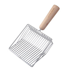 Metal Wooden Handle Cat Litter Remove Pet Cleaning Tool, Specification, Cat Litter Shovel, Base (Random Color Delivery)