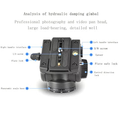 QingZhuangShiDai Q90 SLR Camera Tripod Shooting Bird Telephoto Damping Handle Gimbal, Q90