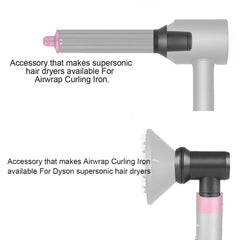 For Dyson Hair Dryer Curling Iron Accessories, Hair Dryer Adapter, 1pair Long Barrels Rose Red, 1pair Long Barrels +2 Adapters Rose Red, 1pair Long Barrels +1 Adapter Rose Red, Hair Curling Adapter