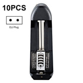 10 PCS BMAX Single Slot Direct Insert Power Supply 18650 Lithium Battery Charger, Single Slot EU Plug(Black), Single Slot US Plug(Black)