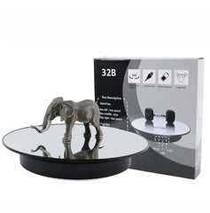 32cm Electric Turntable for Photography With Speed Direction Adjustment, White Mirror, Black Mirror, Golden Mirror