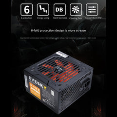 EVESKY 700WS ATX 12V Computer Power Supply With 12cm Fan, 700WS