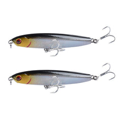 2 PCS CH79 Hard Bait Long Casting Sinking Pencil False Lure, Specification:, 10.4cm 18g