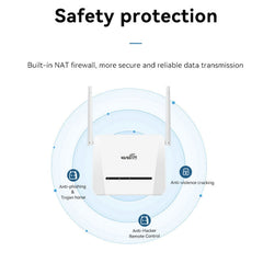 VR312 4G LTE Router 4G CPE FDD/TDD Card Mobile Router MOD Malay Version EU Plug, VR312 EU Plug White