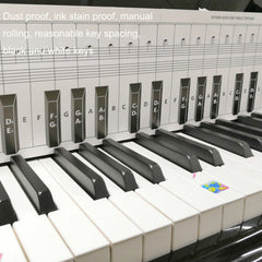 88 Keys Keyboard Piano Practice Paper Comparison Table Fingering Practice Comparison Chart, White