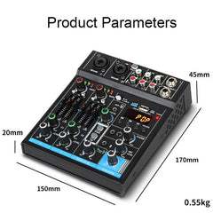 USB Balanced 4-ways Home Computer Recording Bluetooth Sound Card