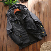 LSM-121 Men Autumn And Winter Jackets Grab Fleece Inner Lining Outdoor Hiking Clothes, 6XL